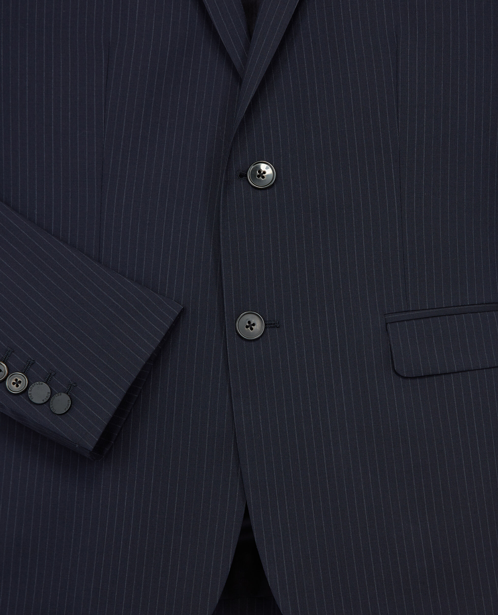 Blaue elegante Jacke aus Wolle mit Streifen, NAVY, hi-res image number null