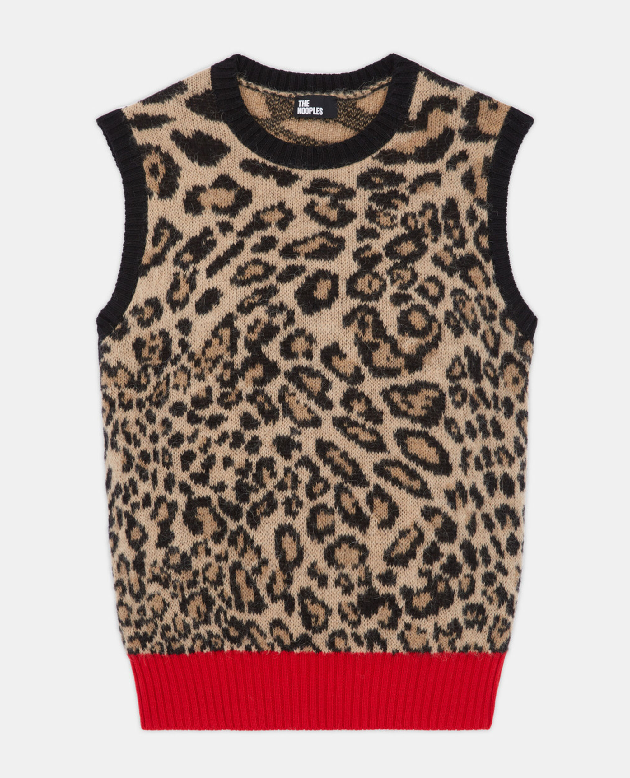 Ärmelloser Pullover mit Leopardenmotiv, LEOPARD, hi-res image number null