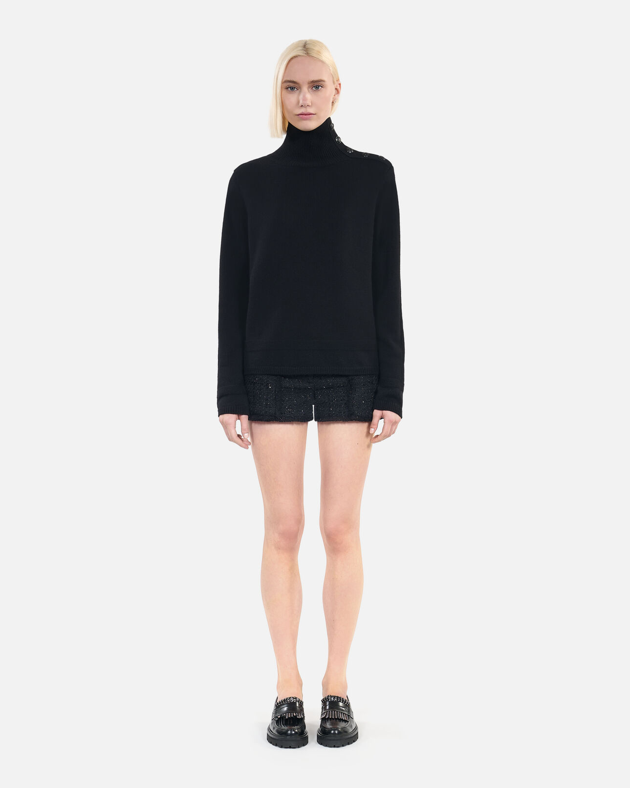 The Kooples DAMEN BLACK schwarzer wollpullover