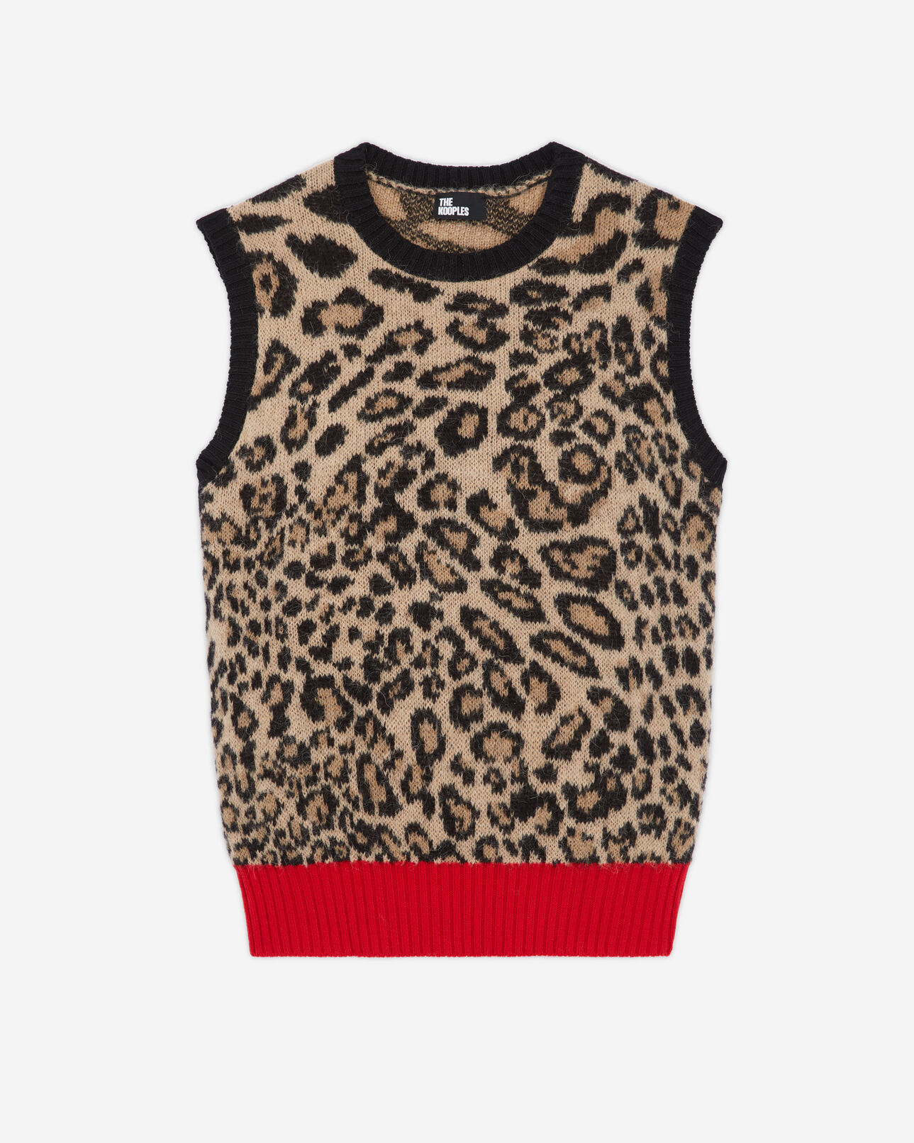 The Kooples WOMEN LEOPARD sleeveless leopard print sweater