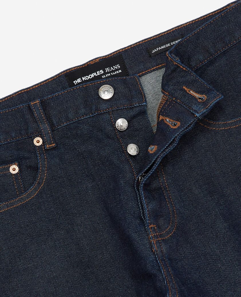 The Kooples HOMME BLUE BRUT jean brut bleu fonc&eacute; coupe slim