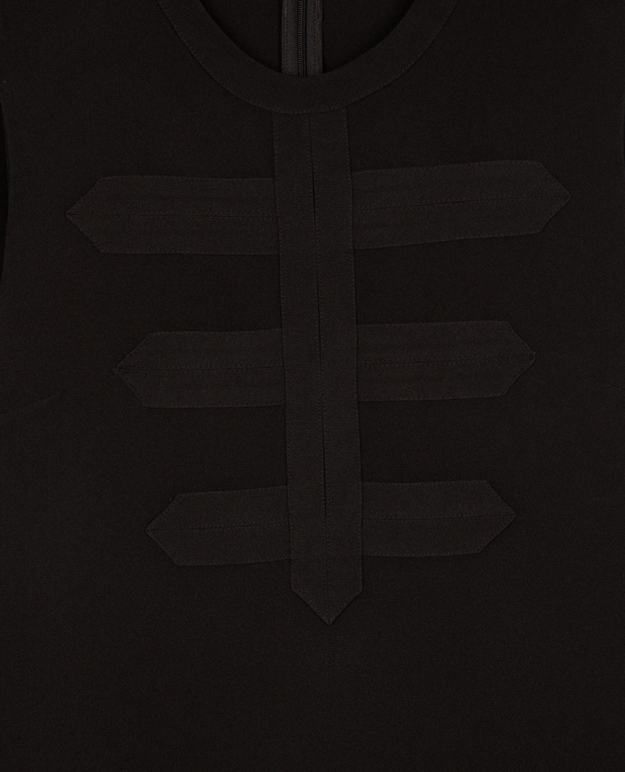 Robe courte plissée noire, BLACK, hi-res image number null