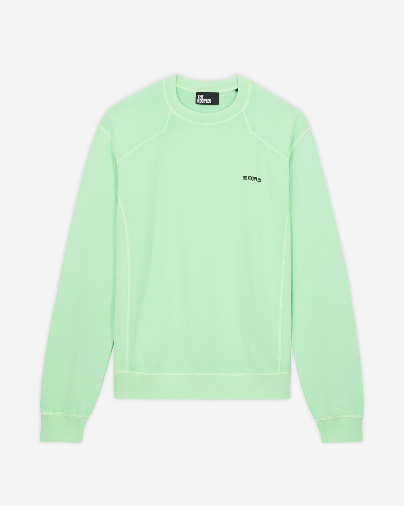 The Kooples MEN VERT FLUO fluorescent green sweatshirt with logo