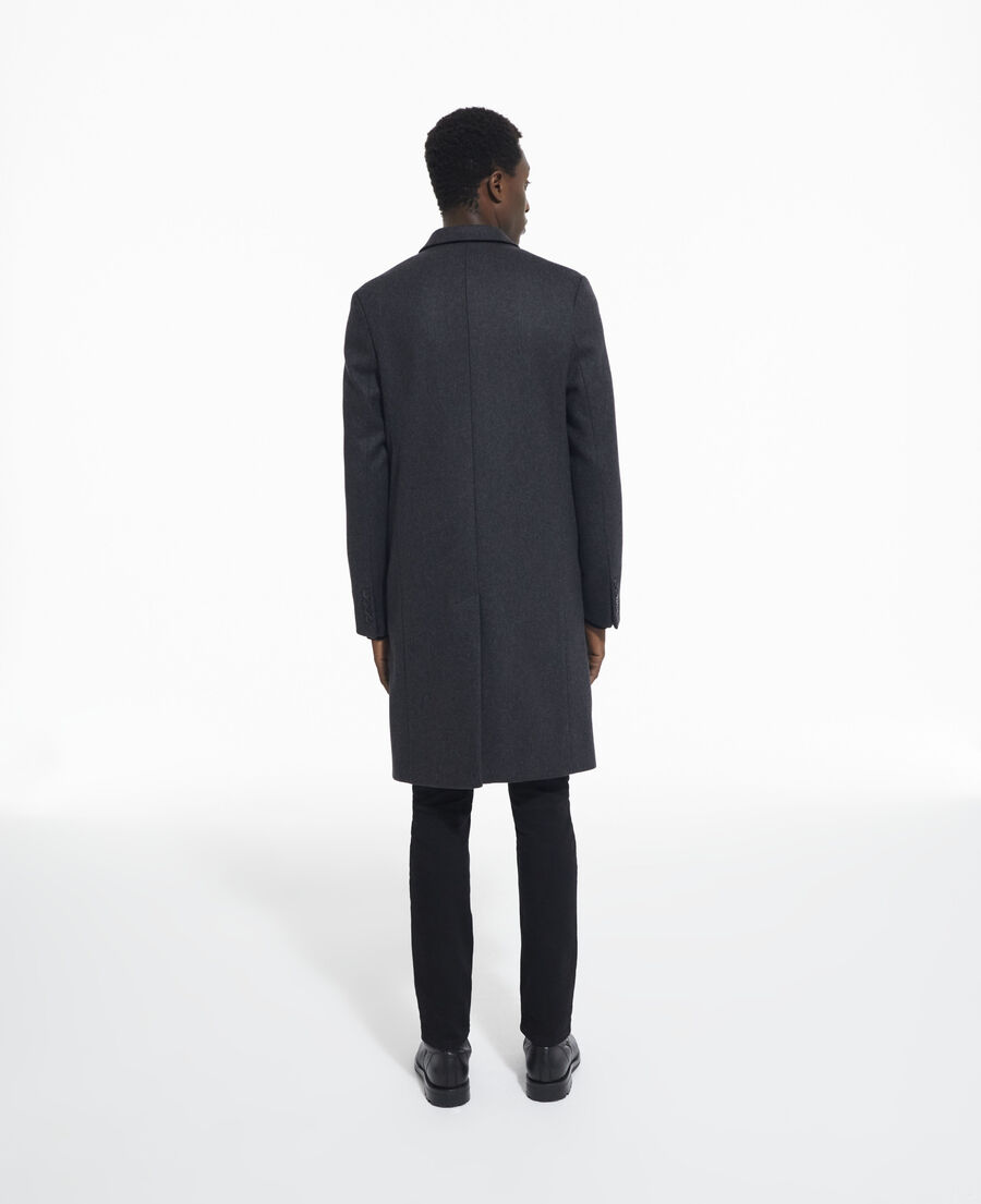 long gray wool coat