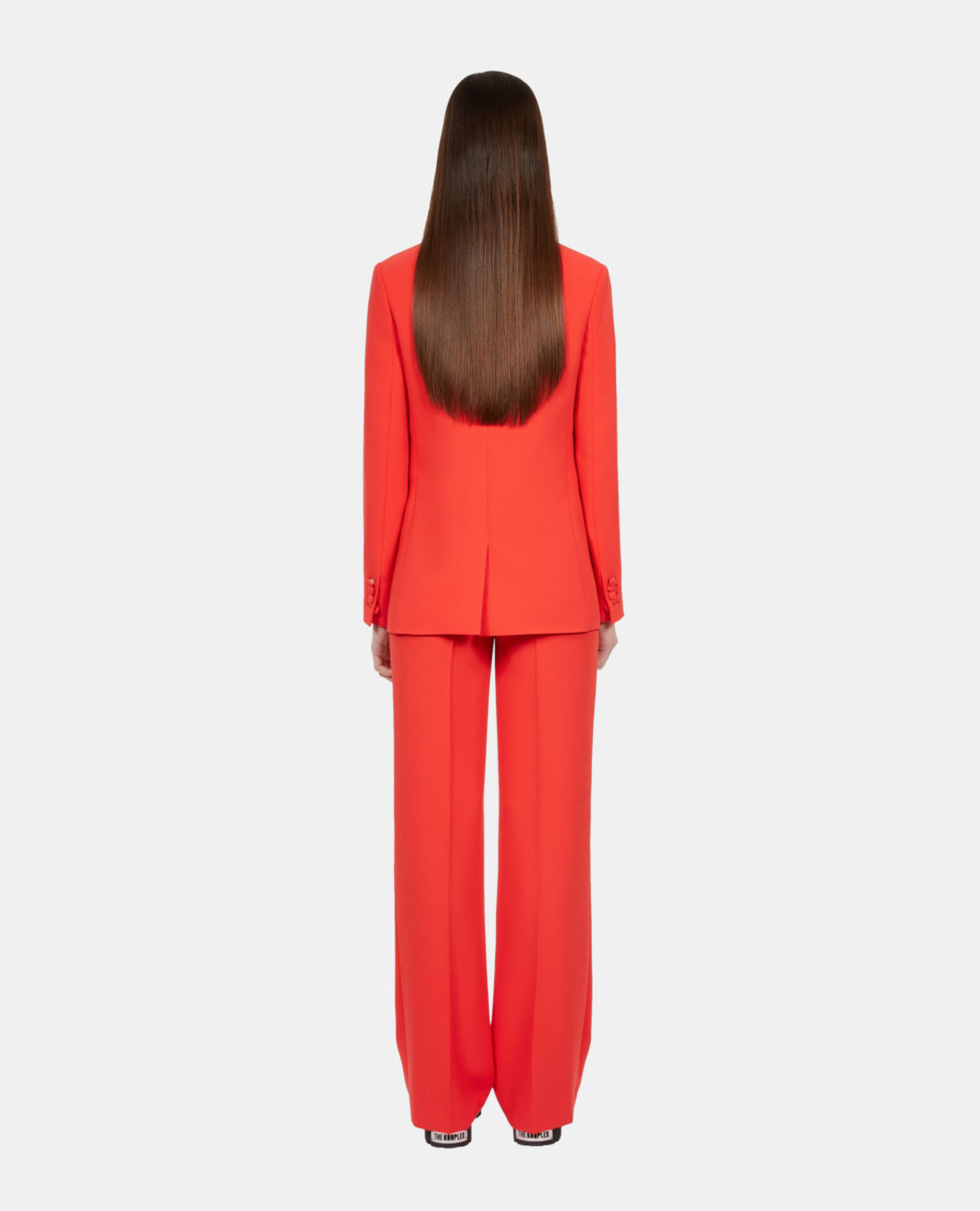 Red crepe suit jacket, RED, hi-res image number null