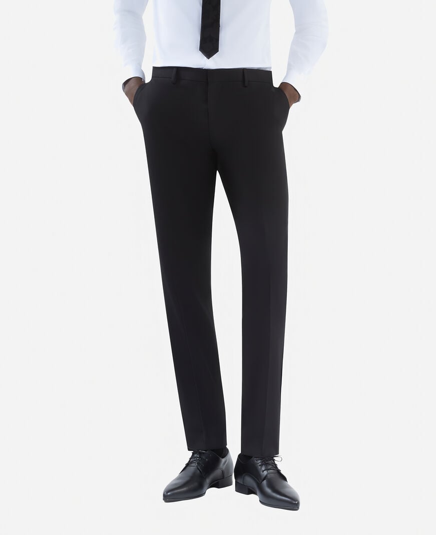 The Kooples MEN BLACK black slim-fit wool suit pants