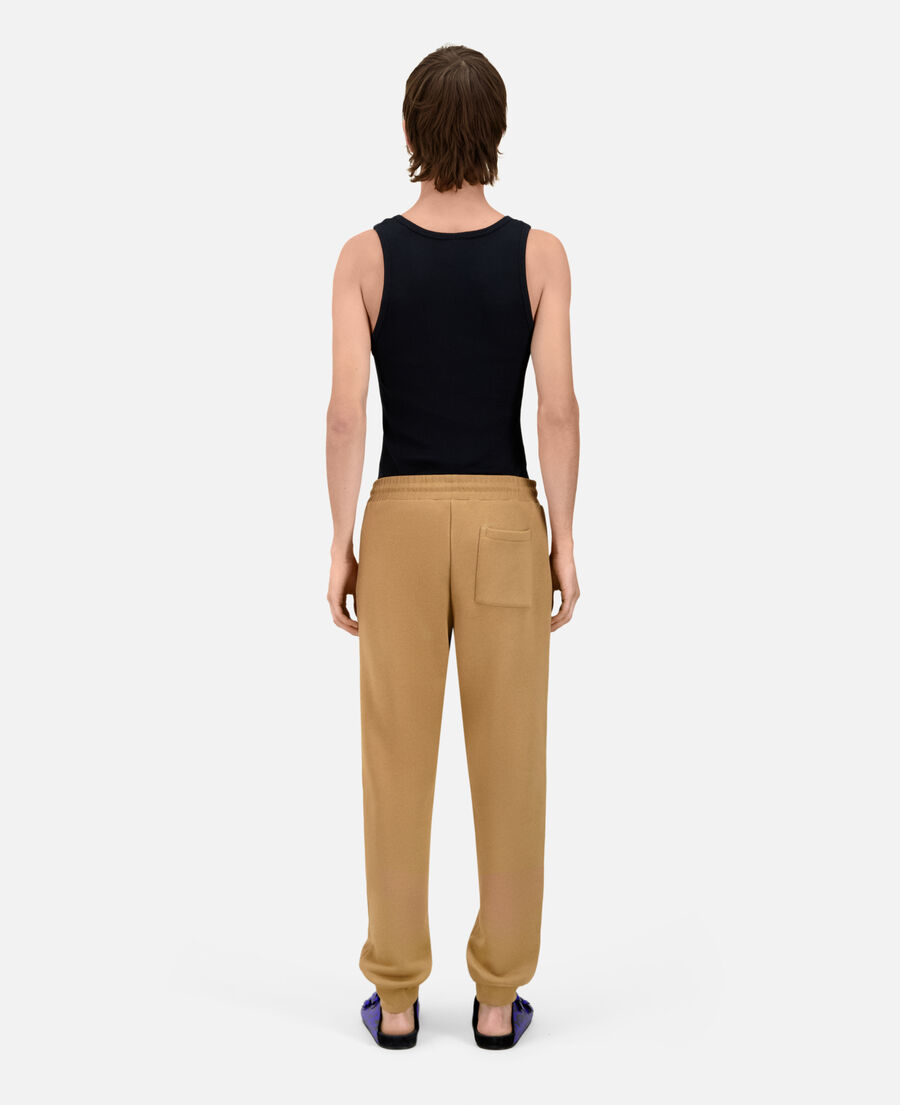 The Kooples HERREN LIGHT BROWN camelfarbene jogginghose mit logo