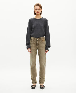 The Kooples FEMME OLIVE jean large olive