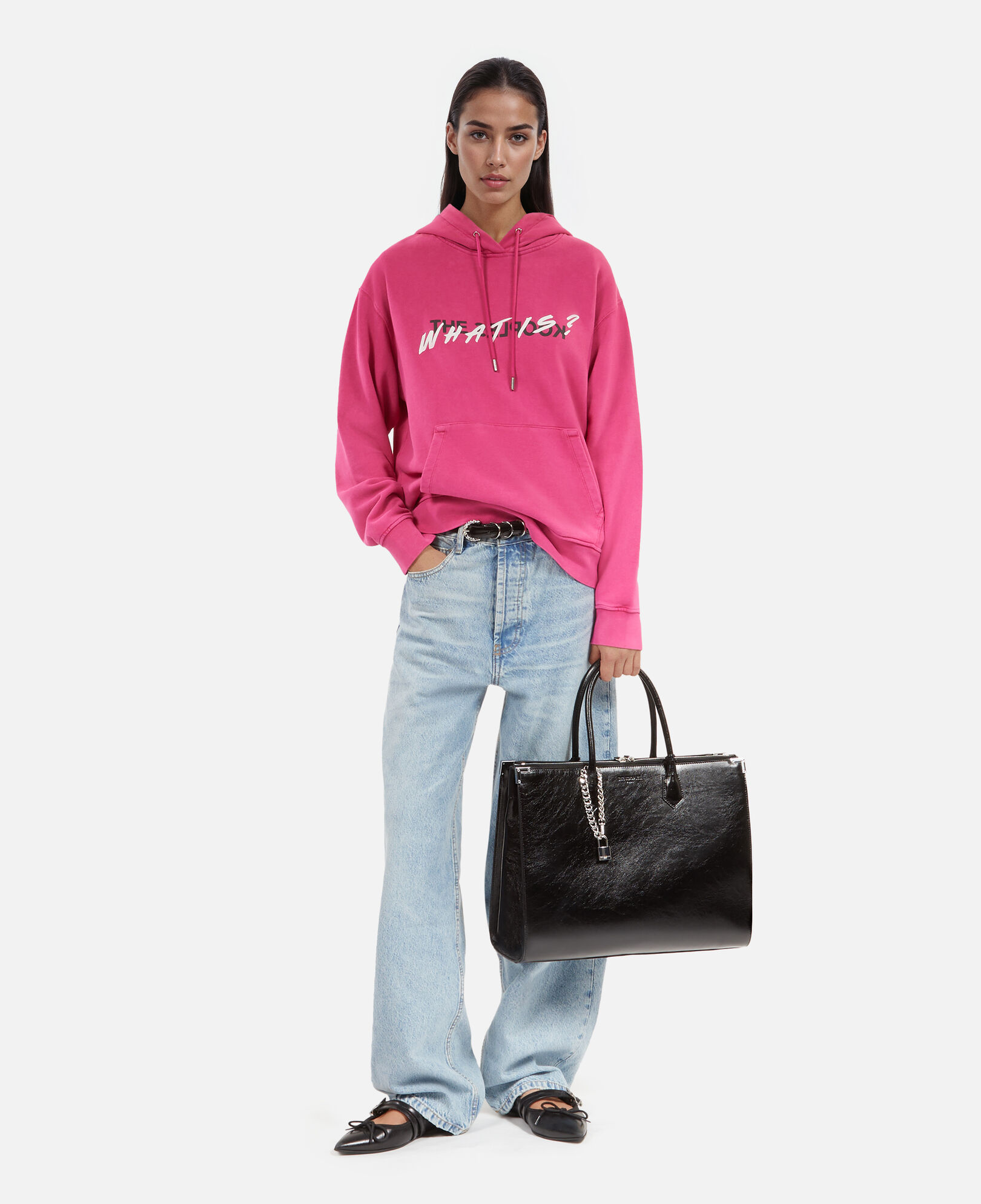 The Kooples FEMME FUSHIA sweatshirt à capuche what is rose