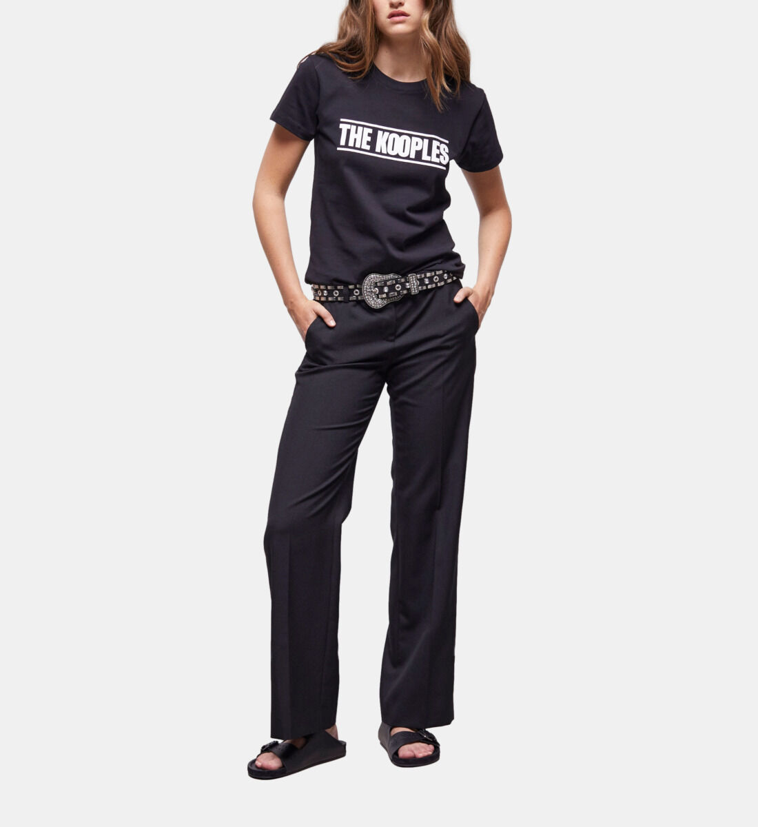 Women s the kooples black logo t shirt The Kooples