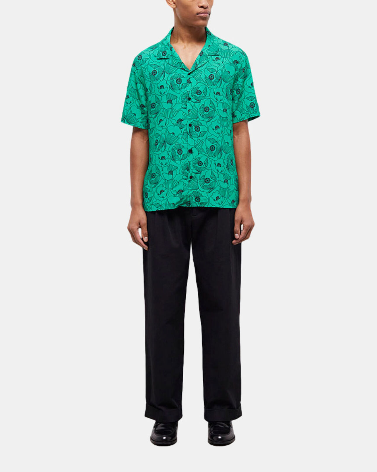 The Kooples HERREN GREEN lässiges hemd mit print