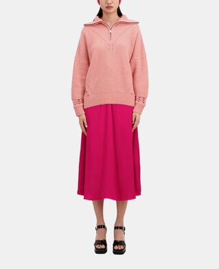 The Kooples FEMME OLD PINK pull rose en laine mélangée