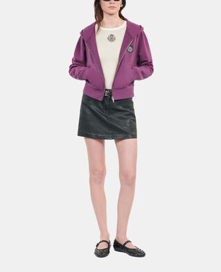 The Kooples FEMME PRUNE sweatshirt &agrave; capuche blason violet