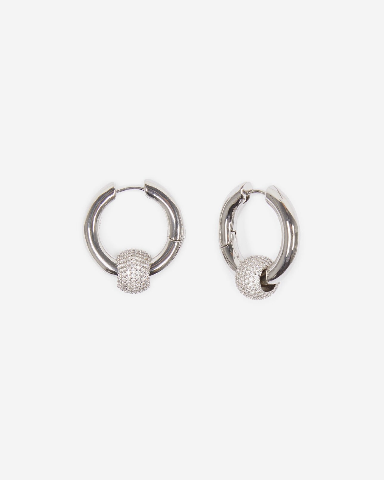 The Kooples MUJER SILVER pendientes criollos de plata y pedrería