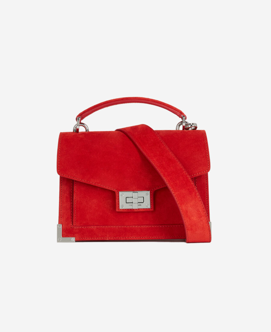 small emily bag in red suede leather