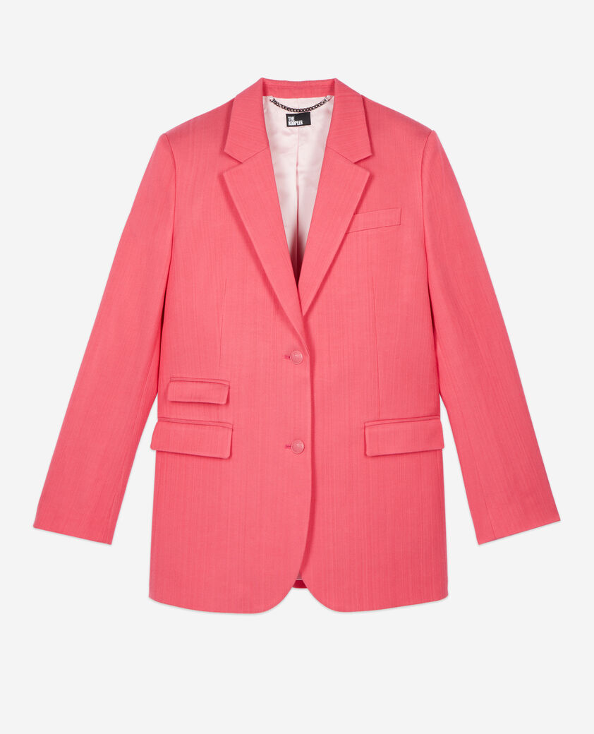 The Kooples WOMEN RETRO PINK fuchsia suit jacket