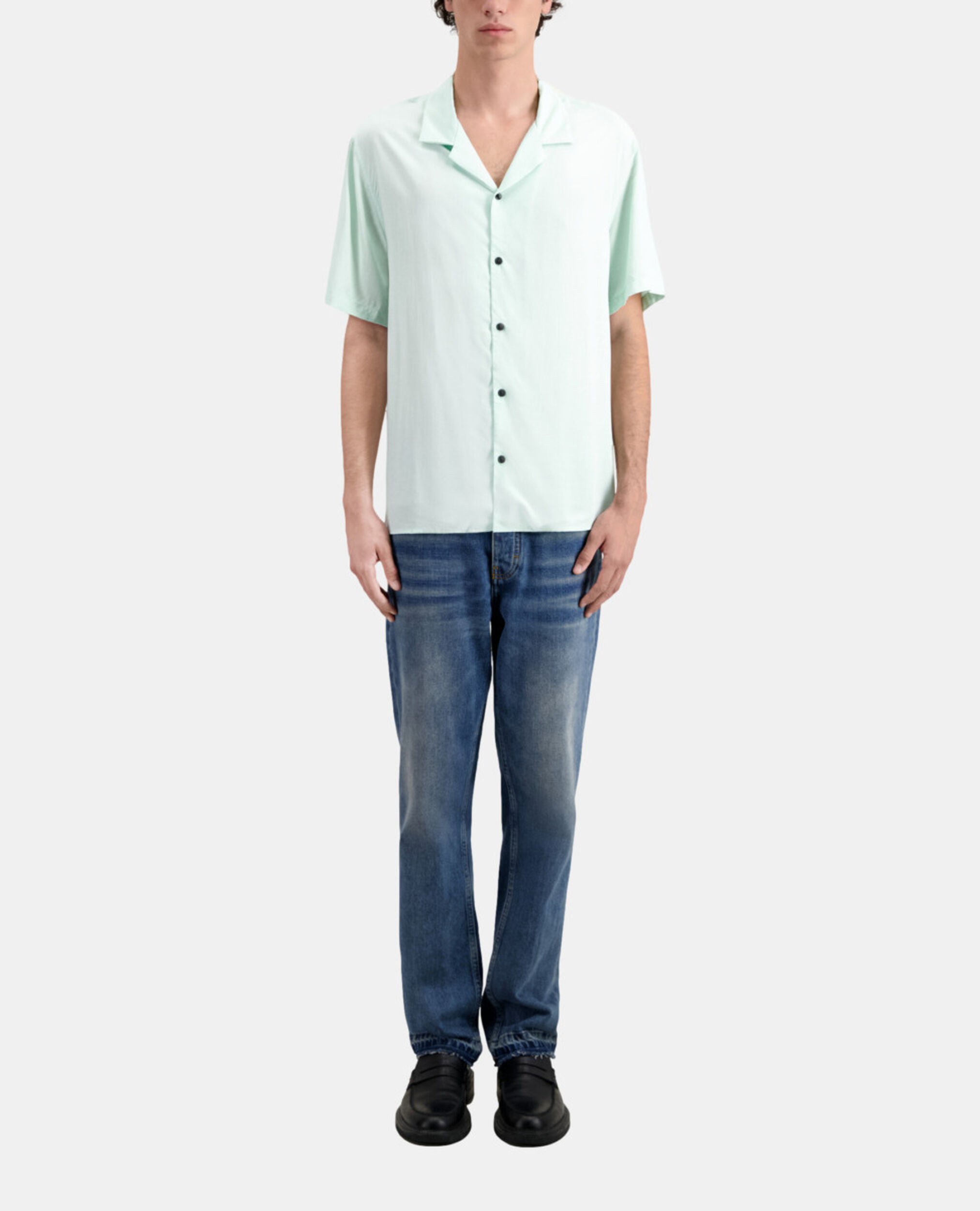 Green short sleeved shirt, OCEAN, hi-res image number null