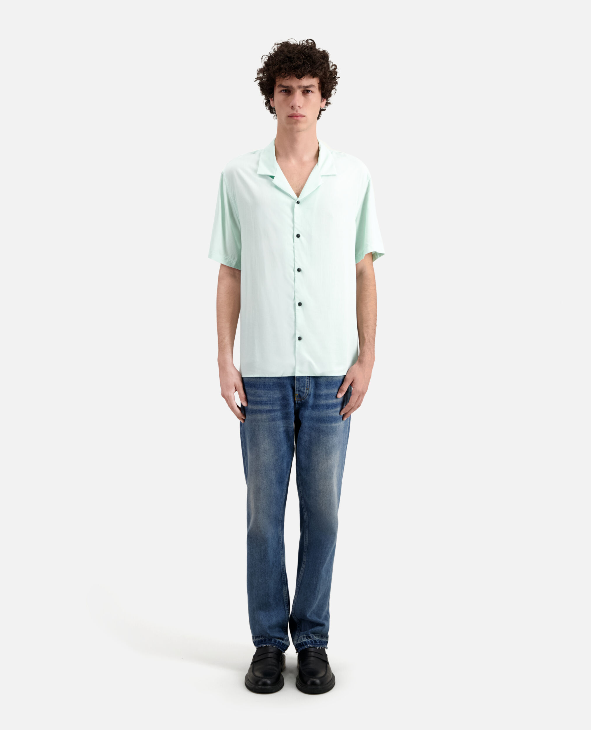 Green short sleeved shirt, OCEAN, hi-res image number null