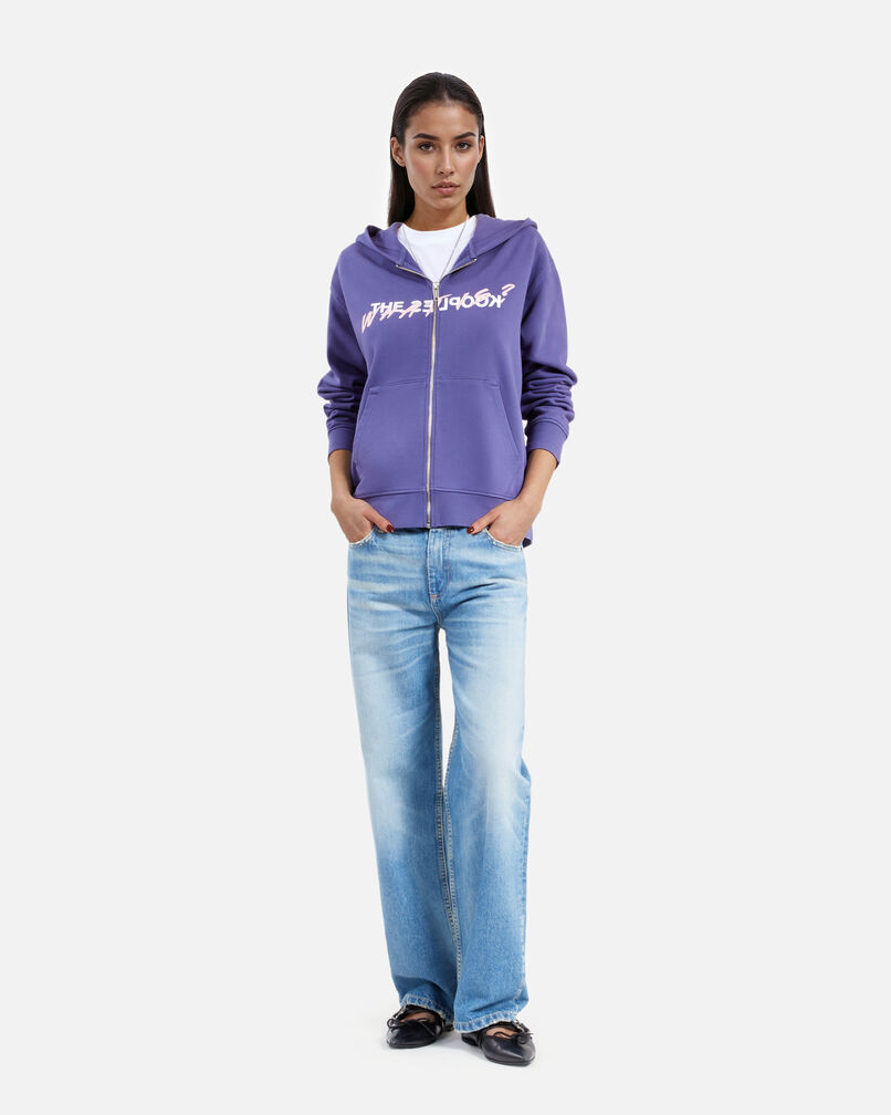 The Kooples FEMME BLUE ATLANTIQUE sweatshirt à capuche what is violet