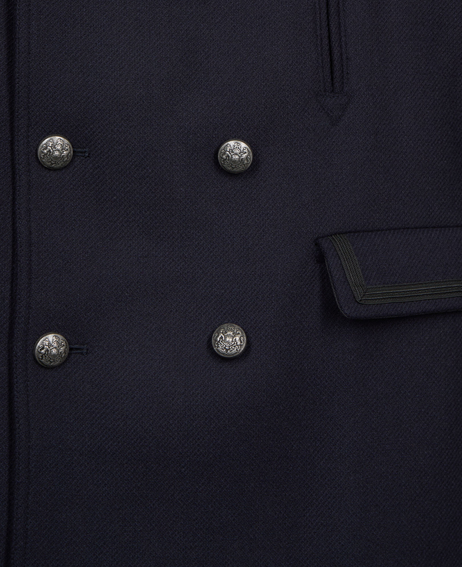 The Kooples HOMME DARK NAVY caban style officier bleu marine