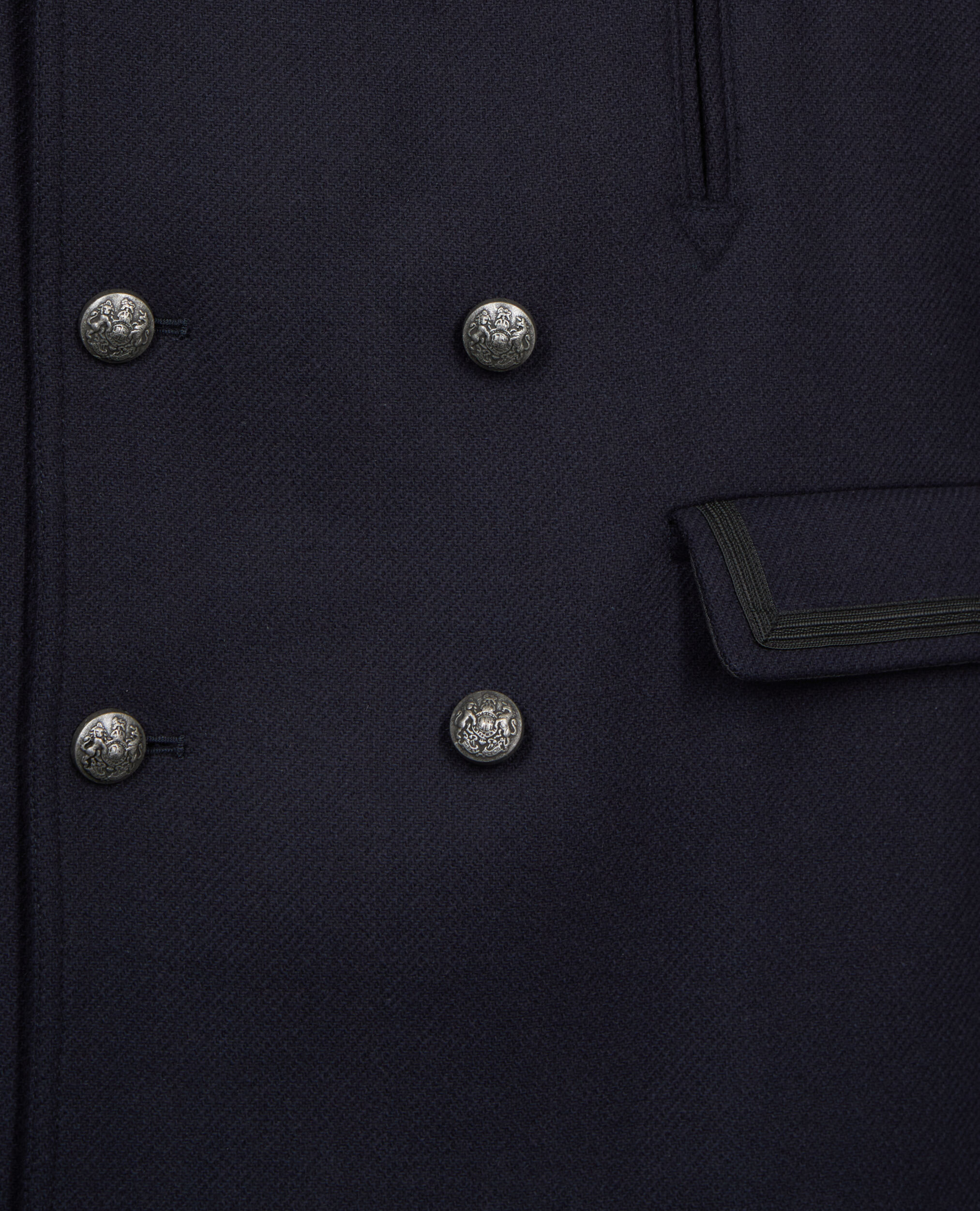 Caban style officier bleu marine, DARK NAVY, hi-res image number null