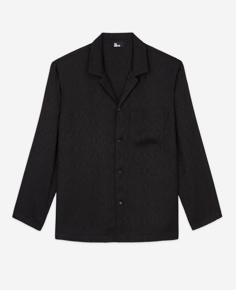 snakeskin print casual shirt
