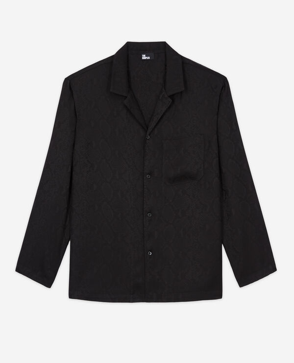 snakeskin print casual shirt