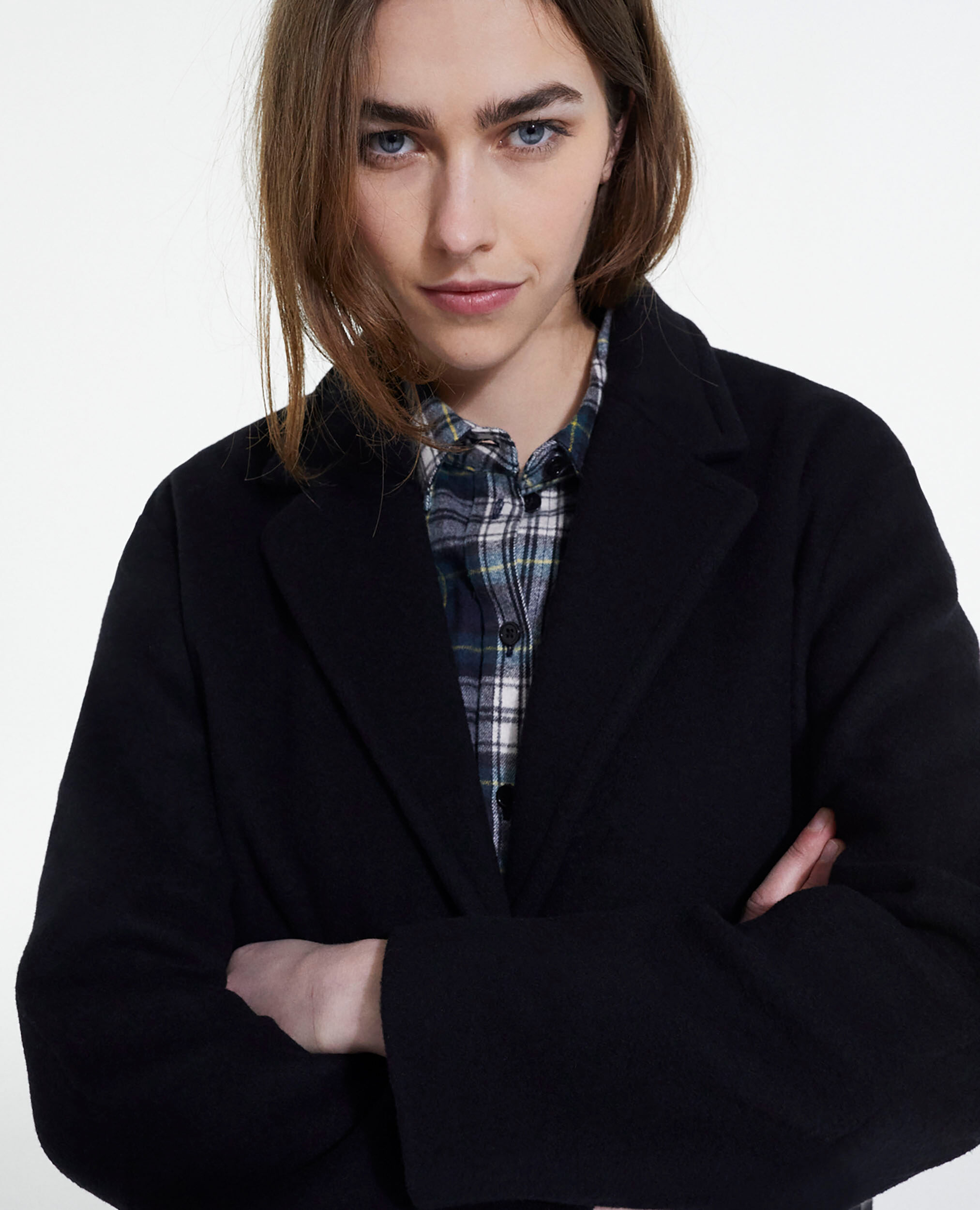 Manteau en laine noir
