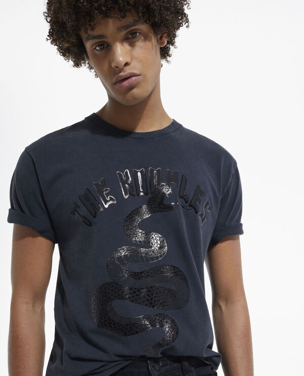 Black screen print T-shirt