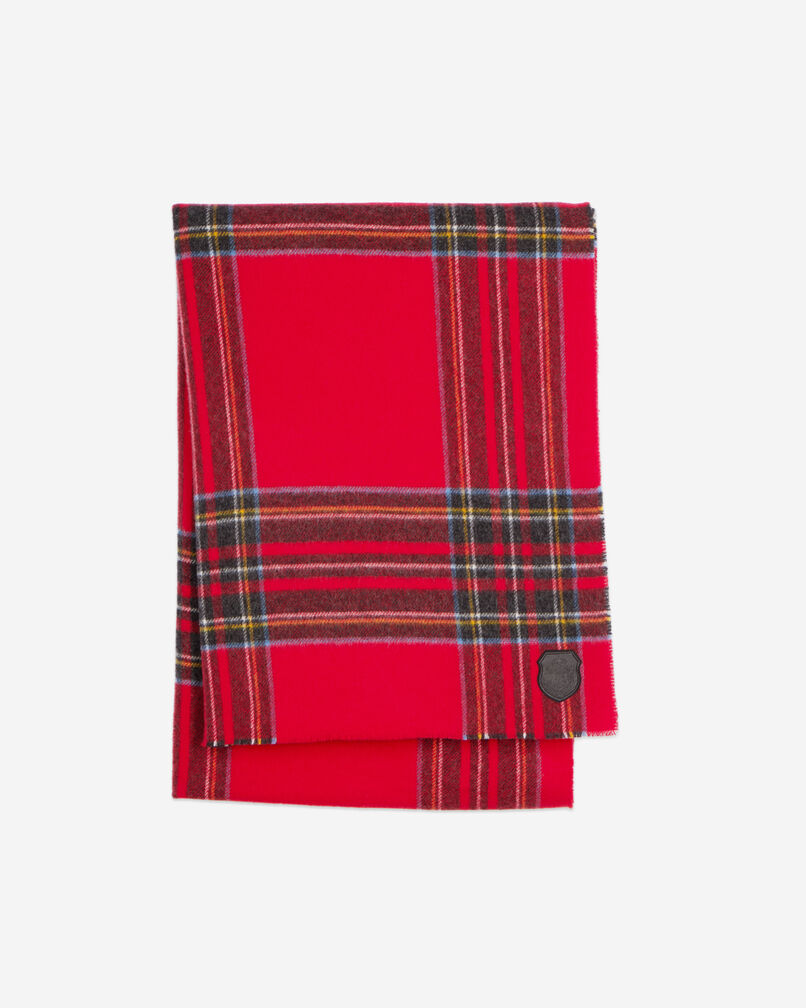 The Kooples MIXED RED checked wool scarf