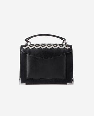 The Kooples FEMME BLACK sac emily small en cuir noir avec clous 