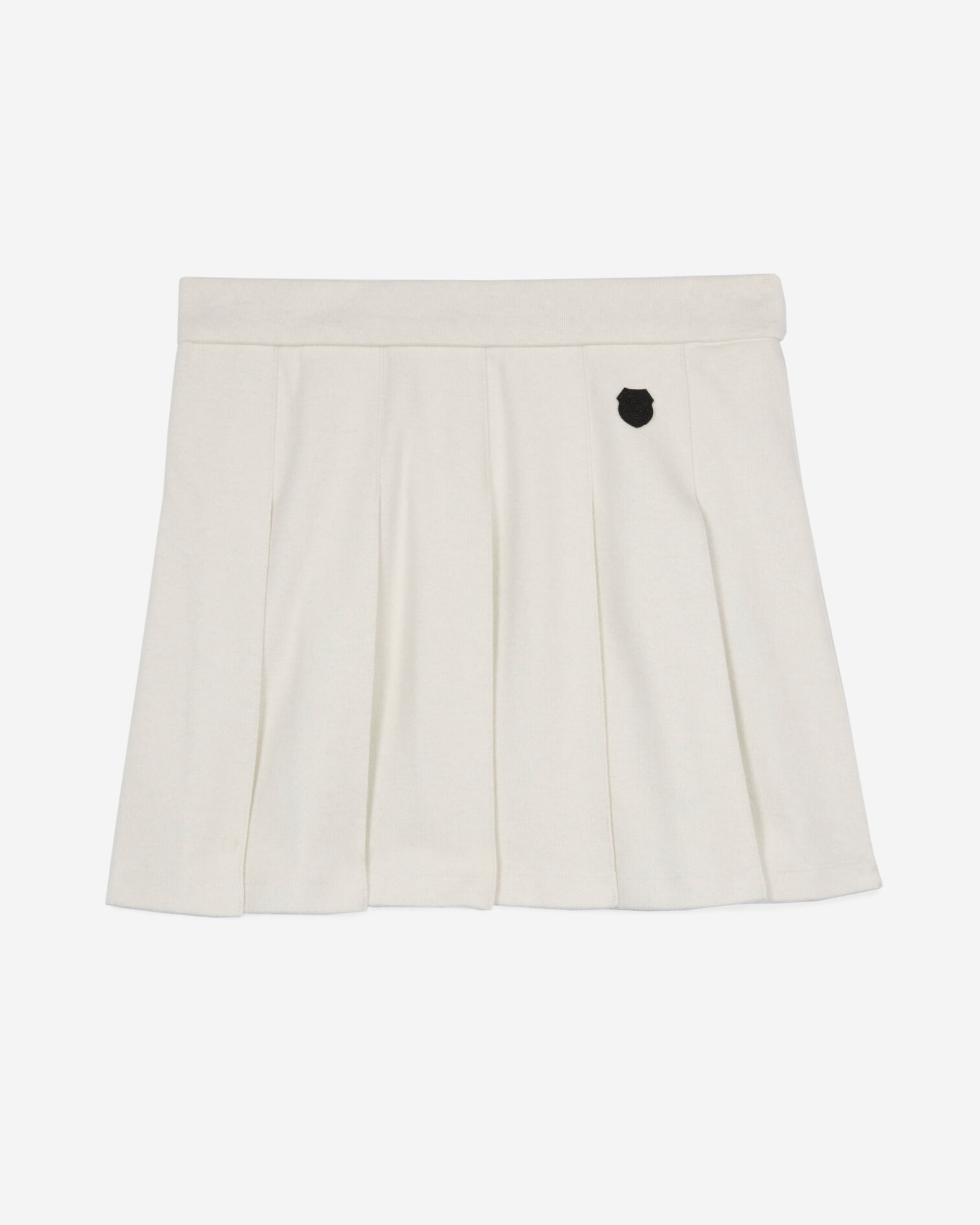 Ecru short pleated skirt, ECRU, hi-res image number null