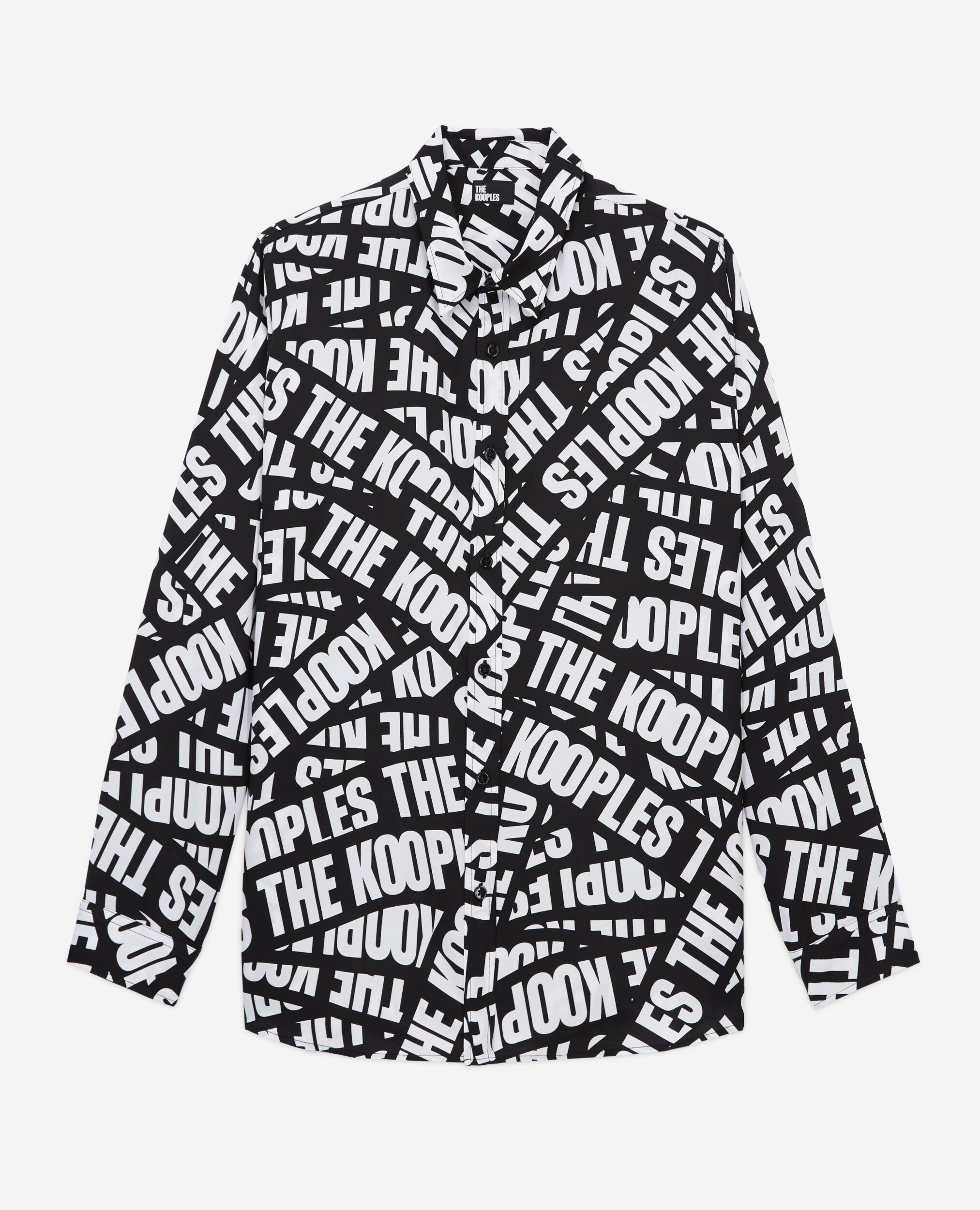 Casual shirt with Tape logo, BLACK WHITE, hi-res image number null