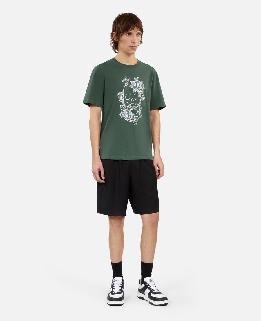 grünes t-shirt mit siebdruck für herren