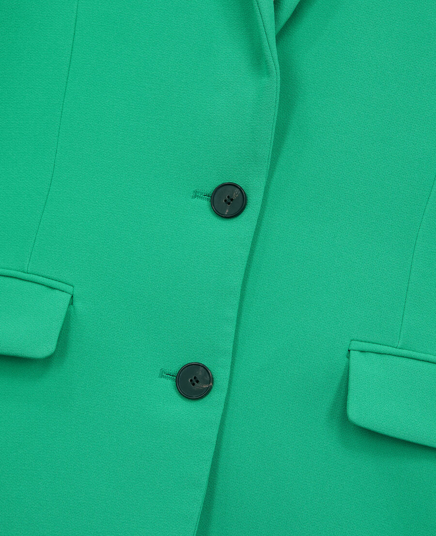 veste tailleur verte en crêpe