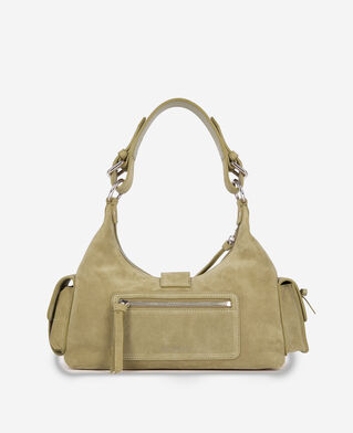 The Kooples WOMEN CAMEL amelia bag in camel suede leather
