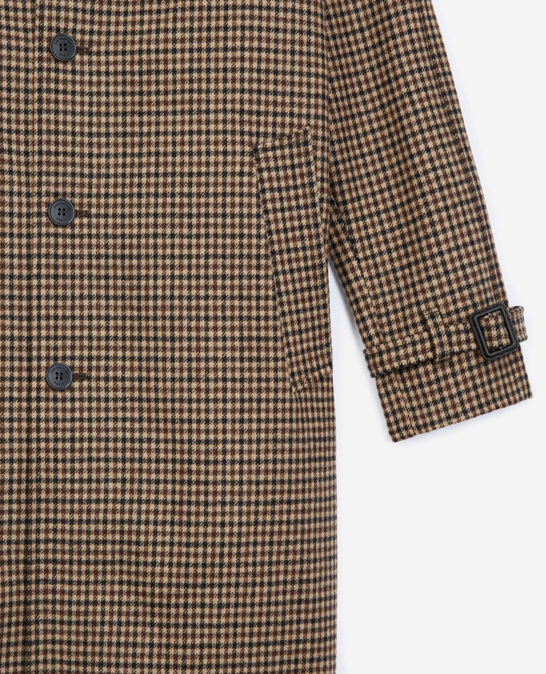 Men houndstooth coat top