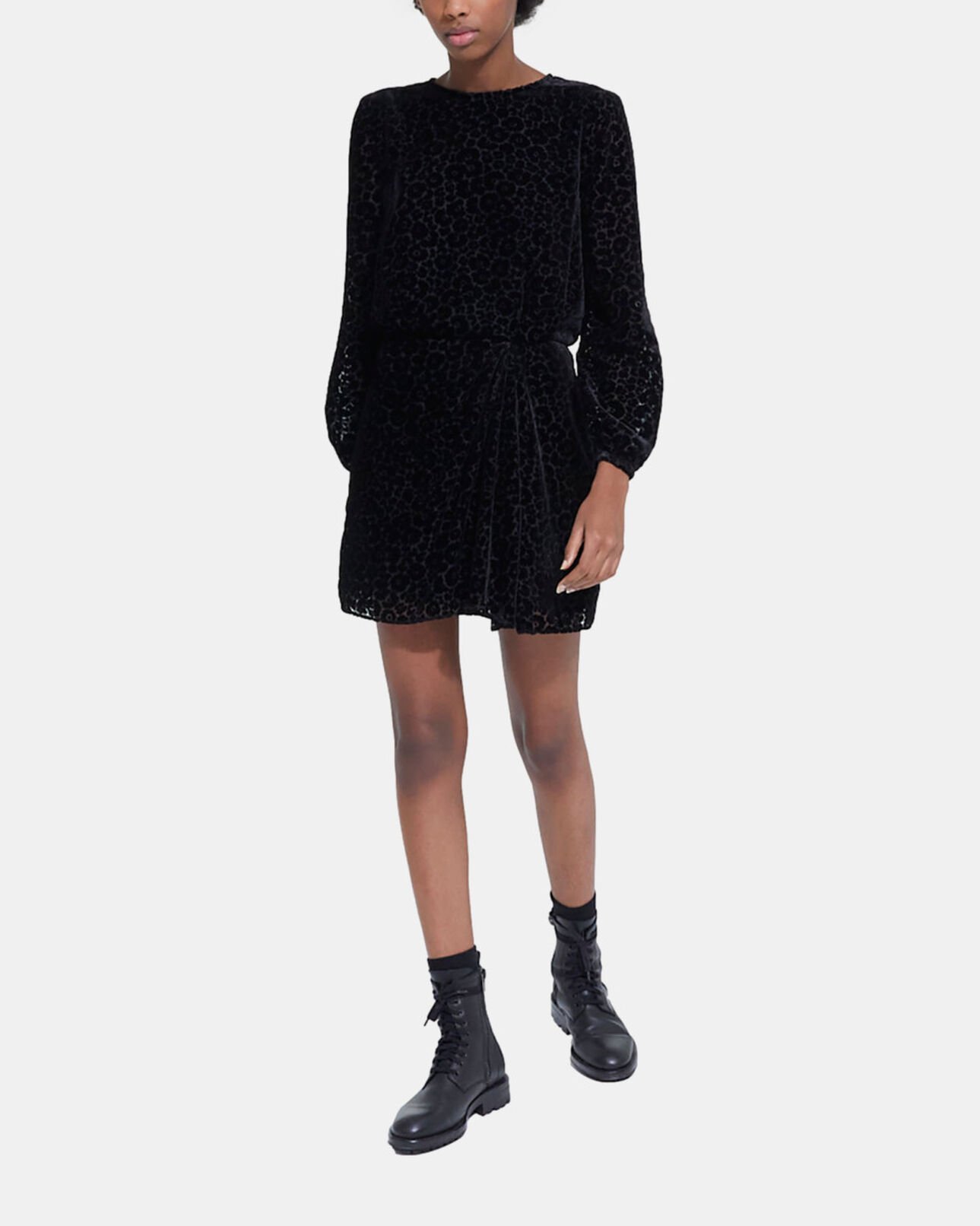 The Kooples FEMME BLACK robe courte noire