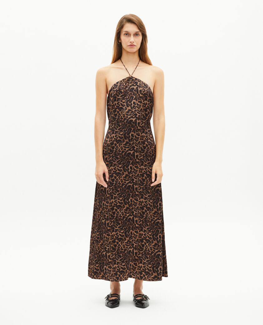 The Kooples FEMME LEOPARD robe longue sans manches imprim&eacute; l&eacute;opard