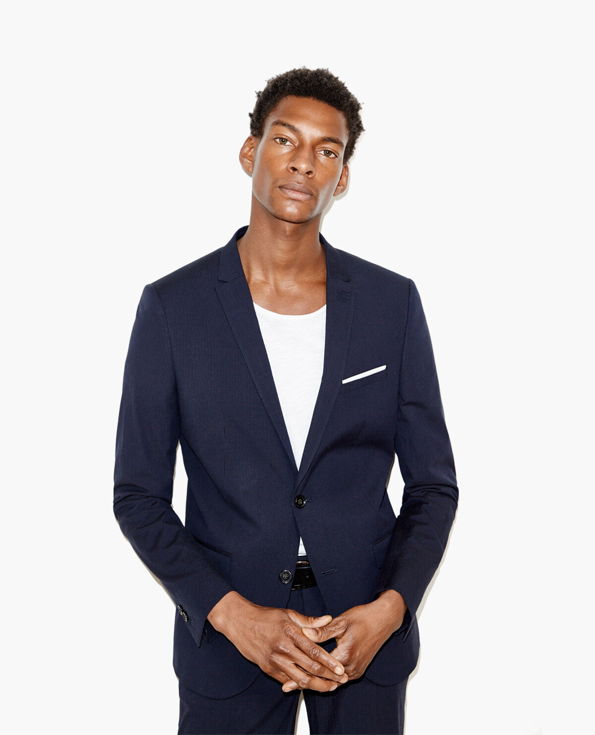 Men's blue seersucker suit online