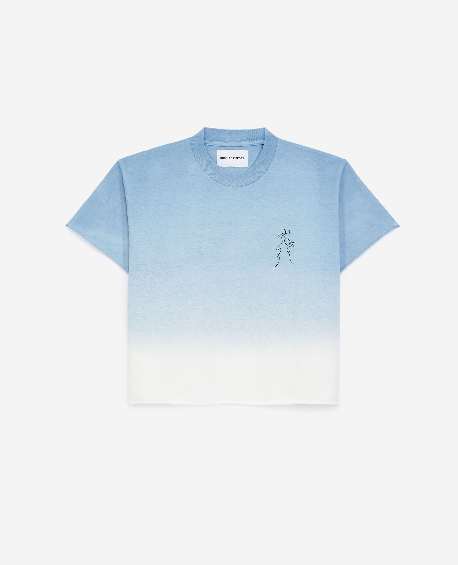 T shirt tie on sale and dye bleu