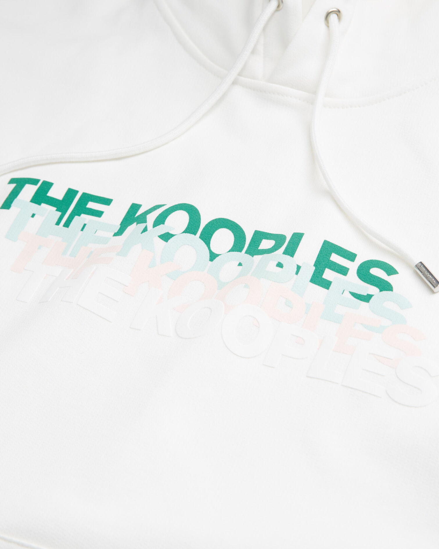Sweat écru coton capuche logo dégradé, ECRU, hi-res image number null