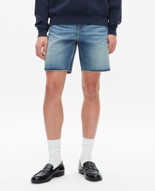 The Kooples MEN BABY BLUE blue denim bermuda shorts