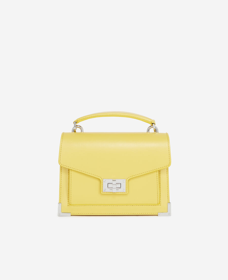 The Kooples FEMME BRIGHT YELLOW sac emily small en cuir lisse jaune