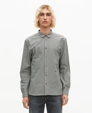 The Kooples MEN BLACK WHITE white and black checkered shirt