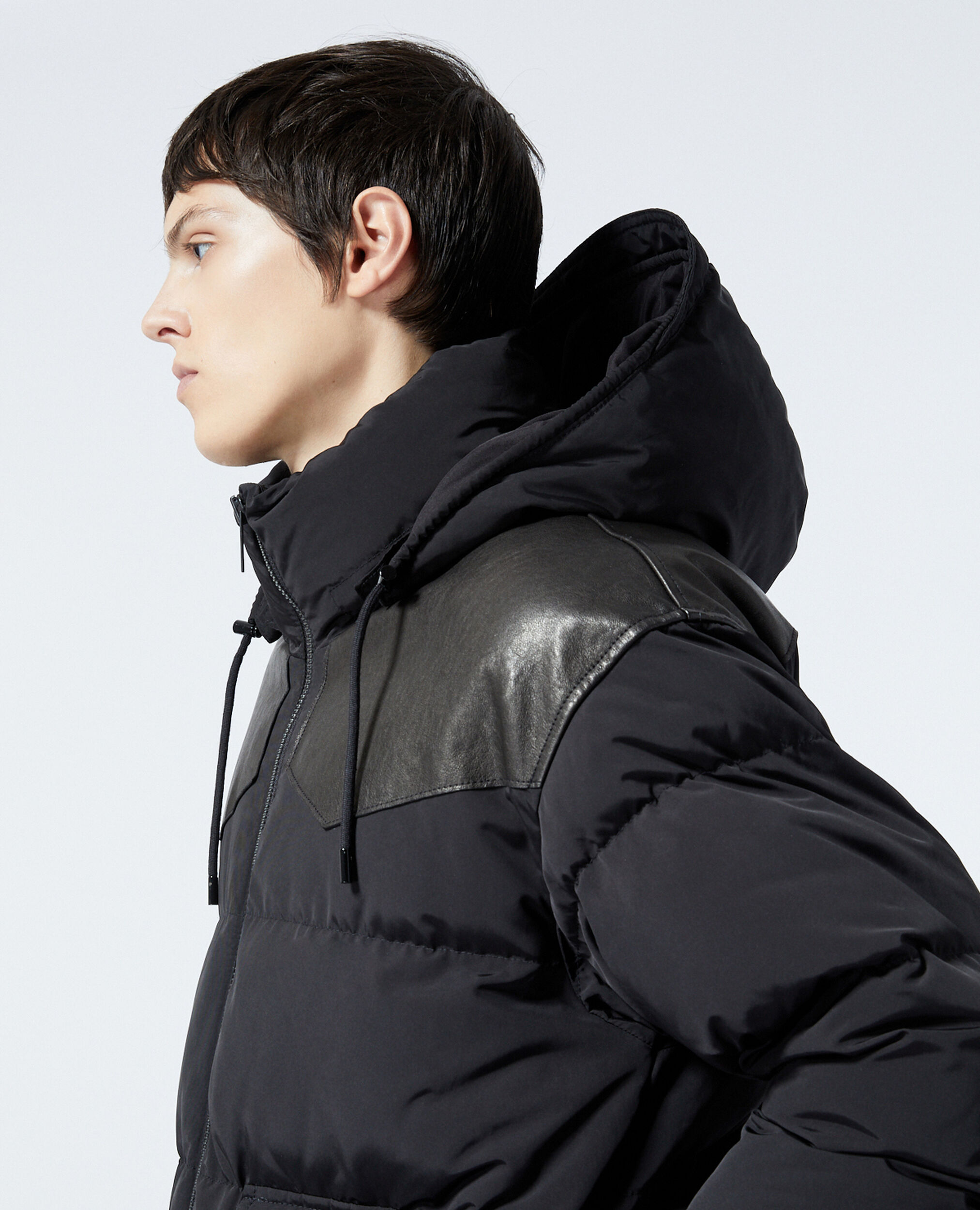 Daunenjacke gesteppt schwarz Westerndetail, BLACK, hi-res image number null