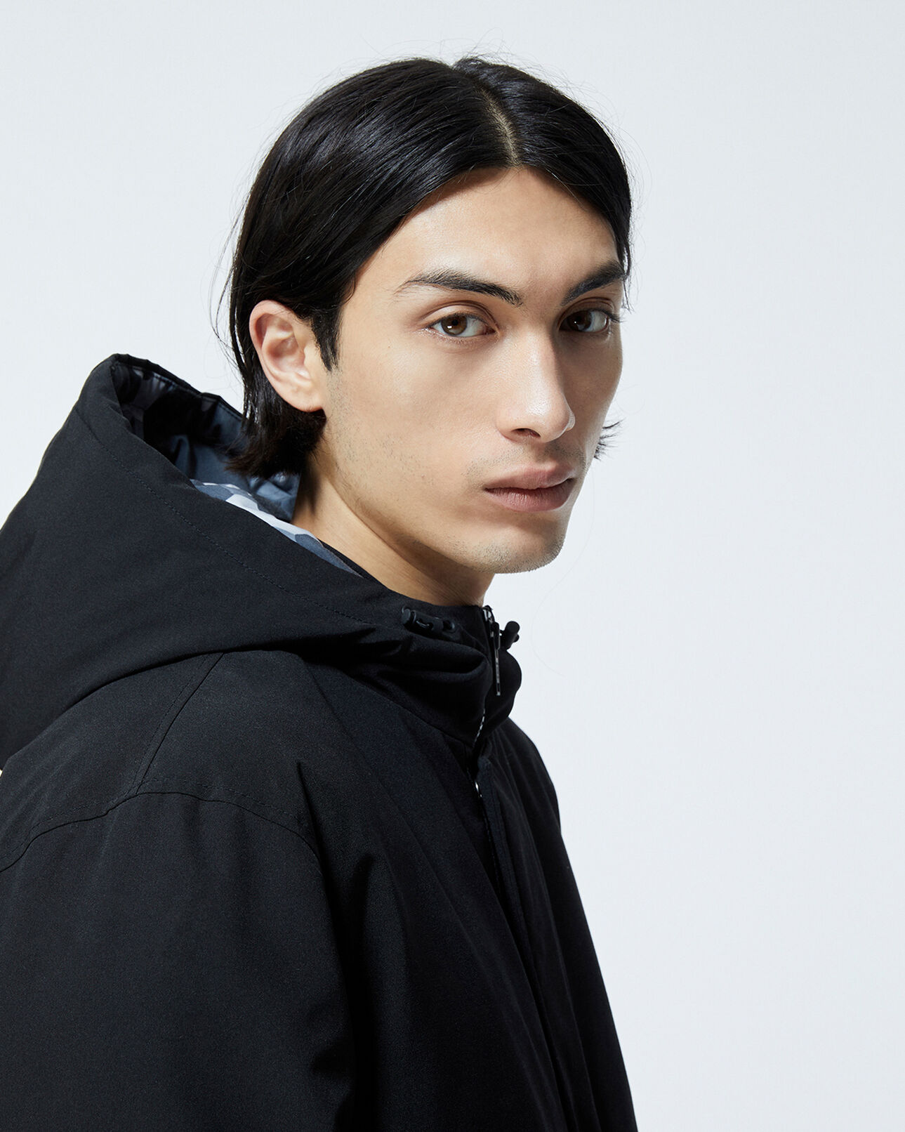 The Kooples HOMBRE BLACK parka algodón negra capucha forrada