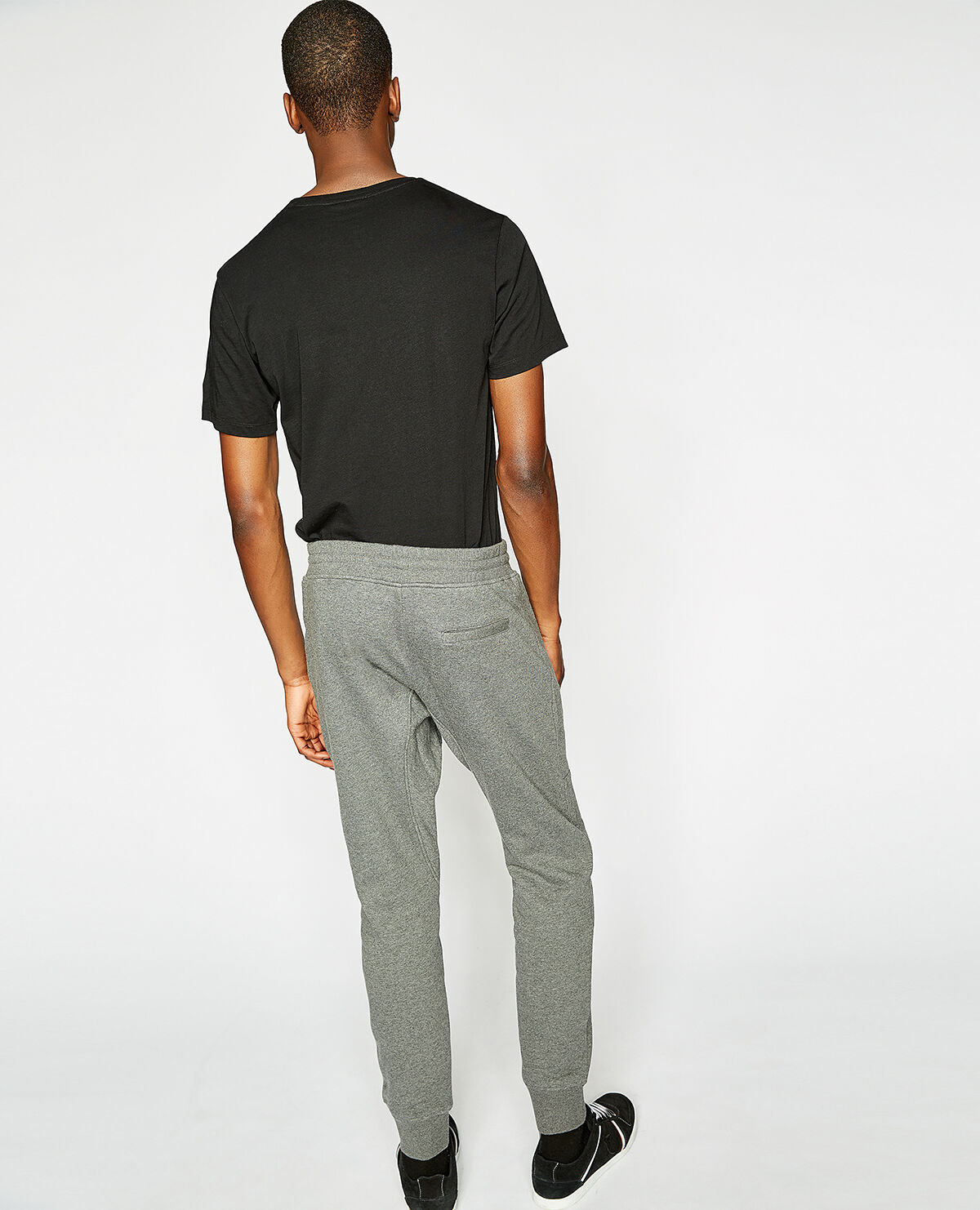 Dunkelgraue Biker Jogginghose aus Molton The Kooples