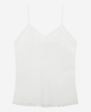 The Kooples WOMEN ECRU ecru silk and lace camisole