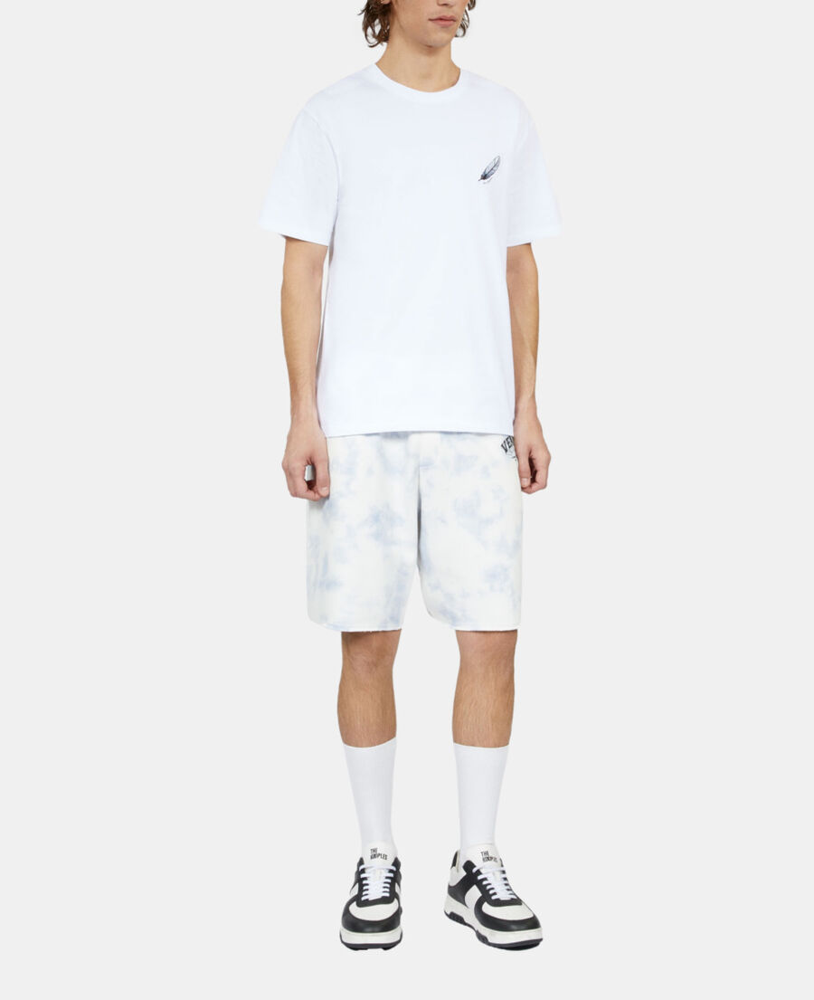 The Kooples H WHITE white t-shirt with feather embroidery